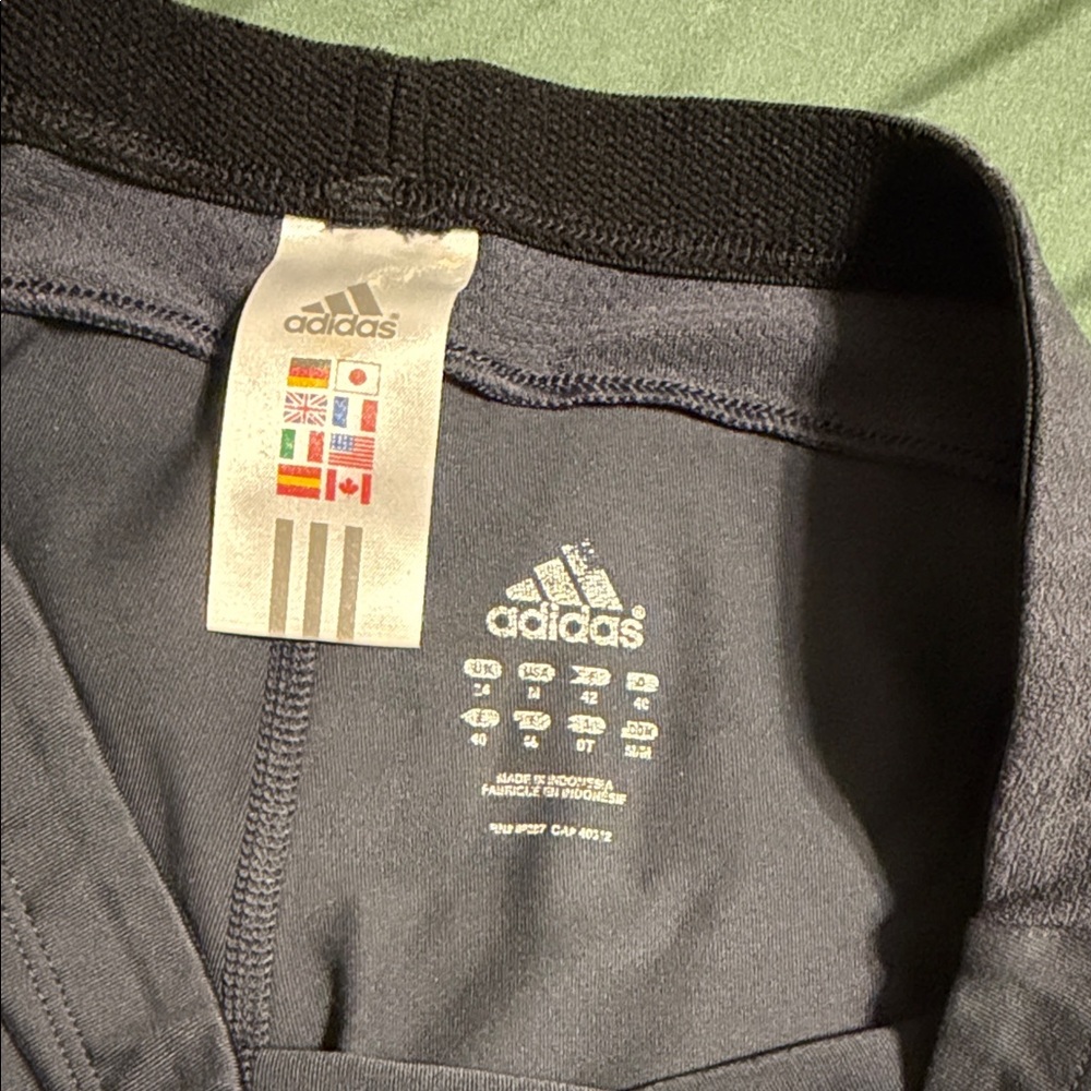 adidas Black Performance Pants with Logo Print